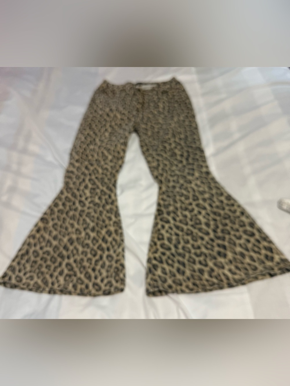 Judy Blue High-Rise Leopard Print Super Flare Jeans High Waisted Size 11/30